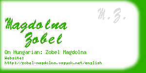 magdolna zobel business card